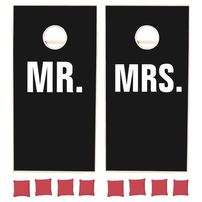 WEDDING GIFT CORNHOLE SET, MR. & MRS. SET (Set)