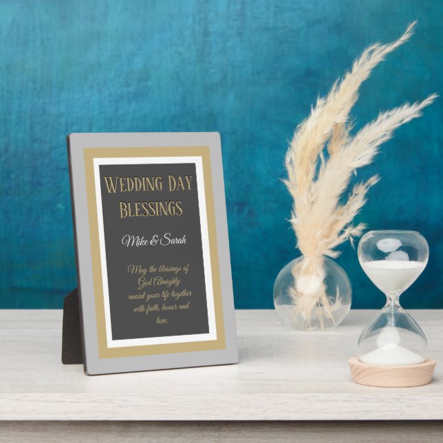 Wedding gift! Custom blessing for couple Plaque (Side)
