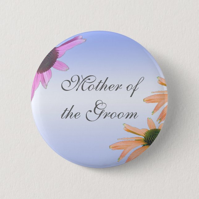 wedding gift, daisy flowers, thank you, etc. button (Front)