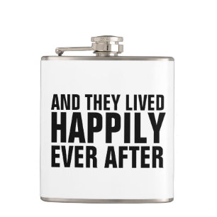WEDDING gift FLASKS, HAPPILY EVER AFTER Flask
