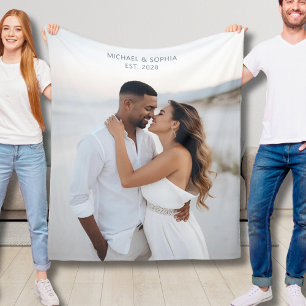 Wedding Gift Fleece Blanket Custom Couple Gifts