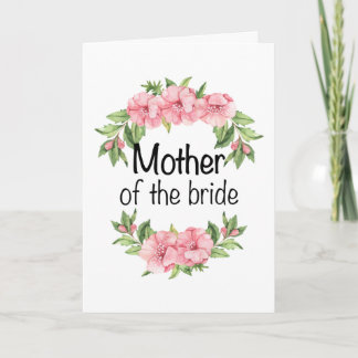 Wedding Gift for Bride Mom Mother of the Bride Card