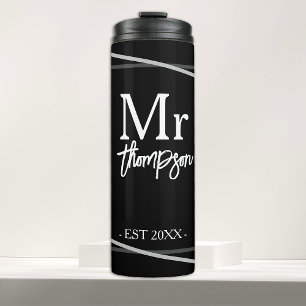 Wedding Gift For Couple Mr and Mrs Personalized Thermal Tumbler