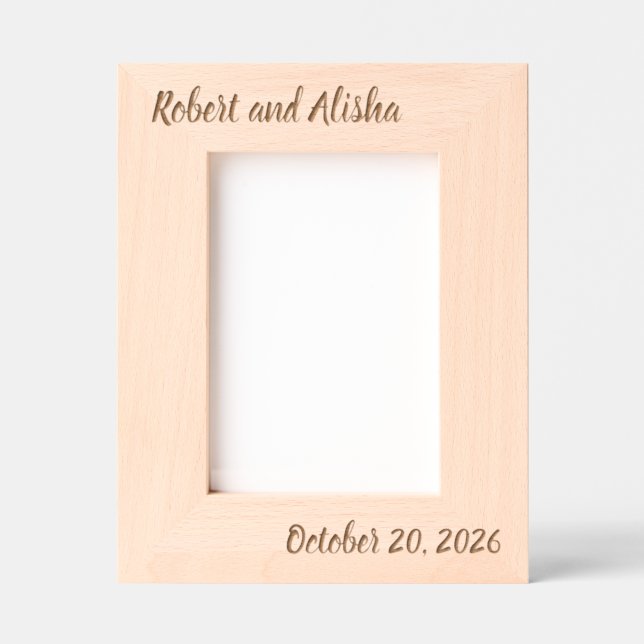 Wedding Gift for Couple | Wedding Picture Frame | Engraved Frames (Front)