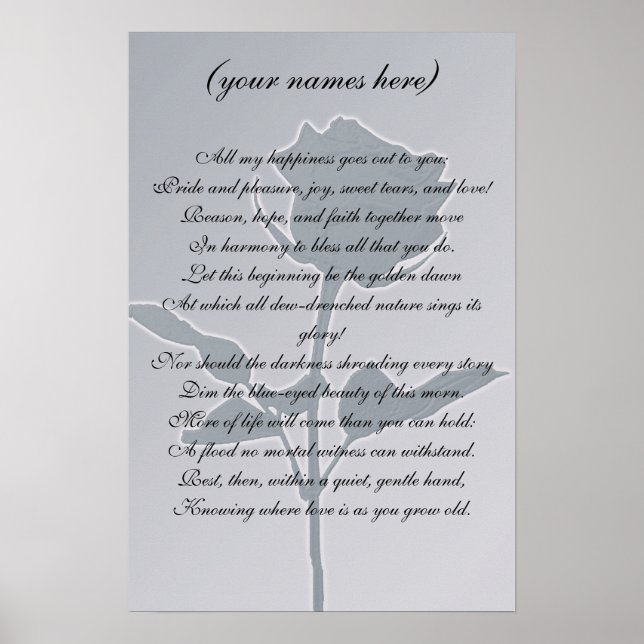 Wedding Gift for the Bride and Groom Poster (Front)