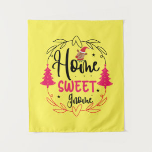 Wedding Gift Home Sweet Gnome Tapestry