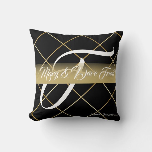 Wedding gift just married pillow cases (Front)