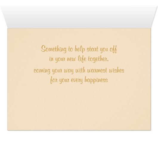 Wedding Gift Money Enclosure Card (Inside Horizontal (Bottom))