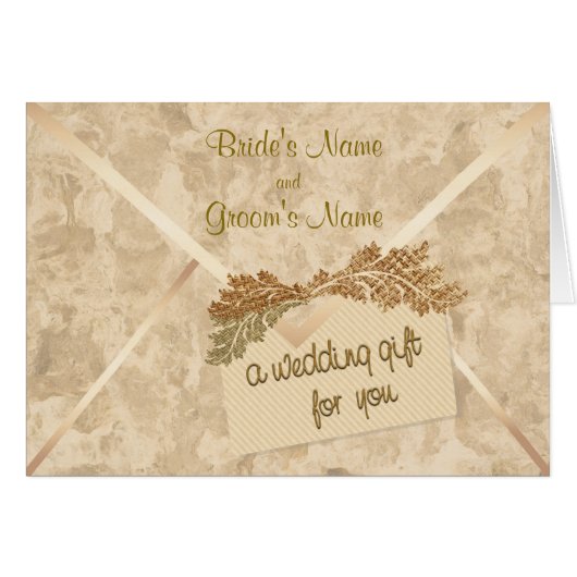 Wedding Gift Money Enclosure Card (Front Horizontal)