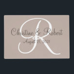 Wedding gift monogrammed placemats<br><div class="desc">A wonderful personalized wedding gift,  monogrammed with the couples names and date.  Also a nice anniversary gift.</div>
