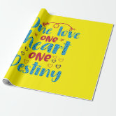 Yellow Wrapping Paper, Heart Wrapping Paper, Love Wrapping Paper