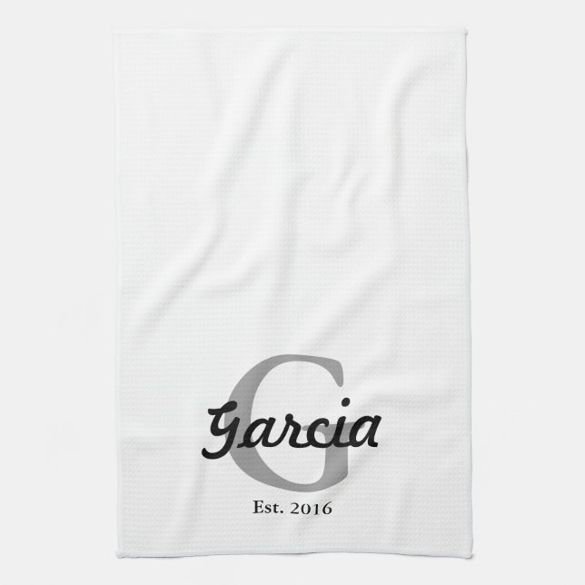 Wedding Gift Personalized Hand Towel (Vertical)