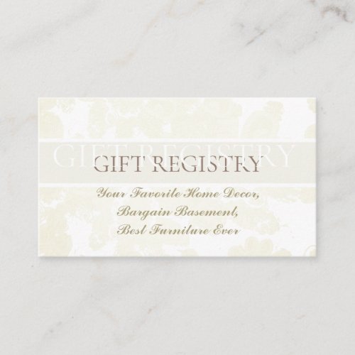 Wedding Gift RegistrywPlum Moss invites Enclosure Card