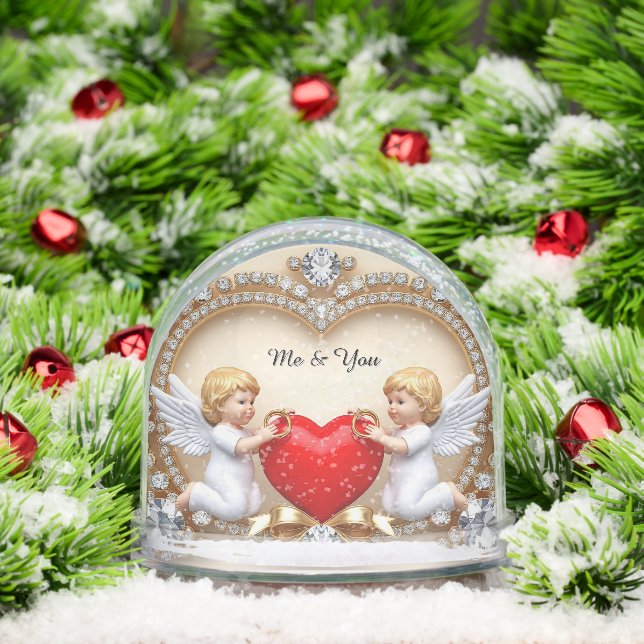 Wedding gift Romantic Heart Design Snow Globe (Christmas)