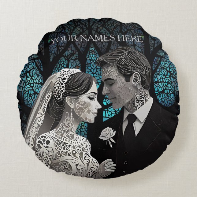 Wedding Gift  Round Pillow (Front)