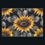 Wedding Gift Silver & Gold Sunflower  Wrapping Paper Sheets<br><div class="desc">Wedding Gift Silver & Gold Sunflower Wrapping Paper Sheet</div>
