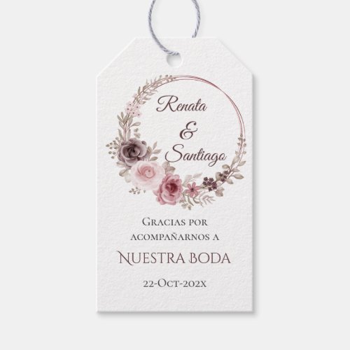 Wedding gift tag in Spanish