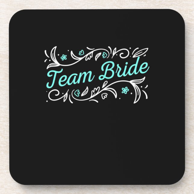 Wedding Gift | Team Bride Beverage Coaster (Front)