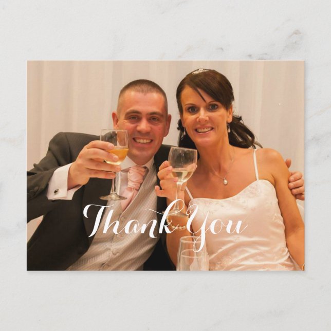 Wedding Gift Thank Personalized Photo Postcard (Front)