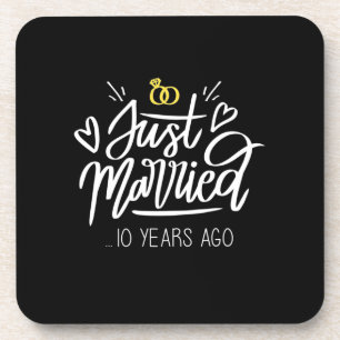 Wedding Gifts 10th Wedding Anniversary Beverage Coaster