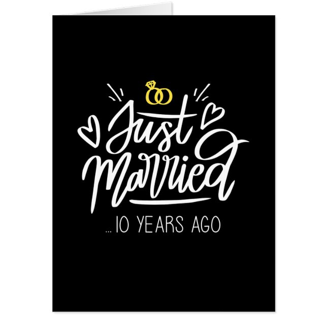 Wedding Gifts | 10th Wedding Anniversary Card (Front)
