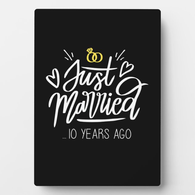 Wedding Gifts | 10th Wedding Anniversary Plaque (Front)
