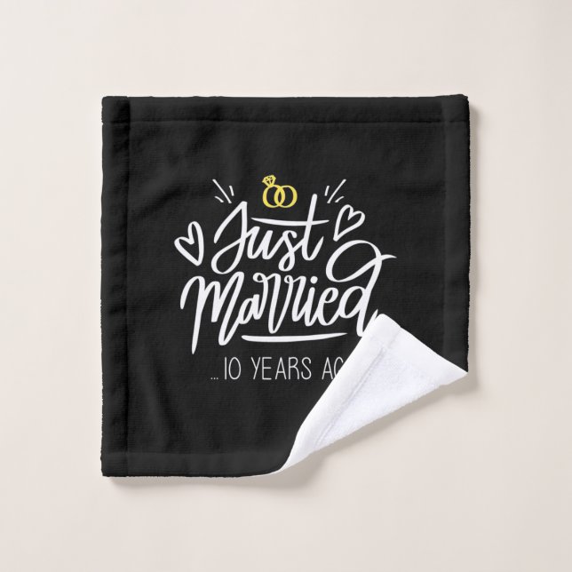 Wedding Gifts | 10th Wedding Anniversary Wash Cloth (Wash Cloth)