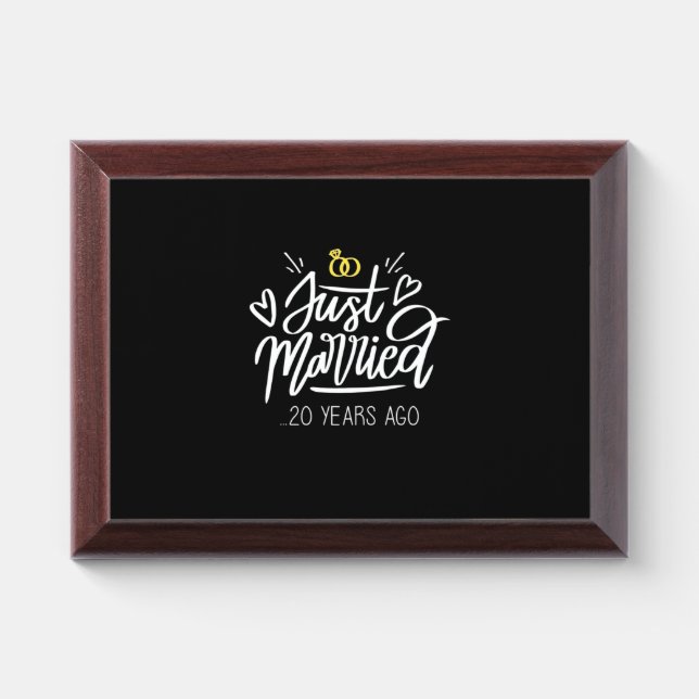 Wedding Gifts | 20th Wedding Anniversary Award Plaque (Horizontal)