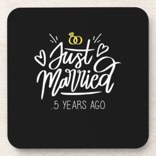 Wedding Gifts 5th Wedding Anniversary Beverage Coaster