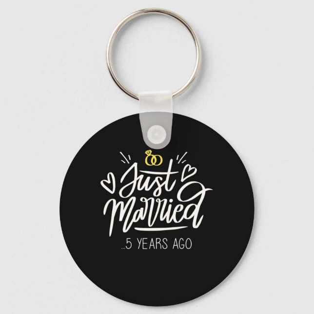 Wedding Gifts | 5th Wedding Anniversary Keychain (Front)