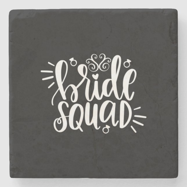 Wedding Gifts | Bride Squad Stone Coaster (Front)