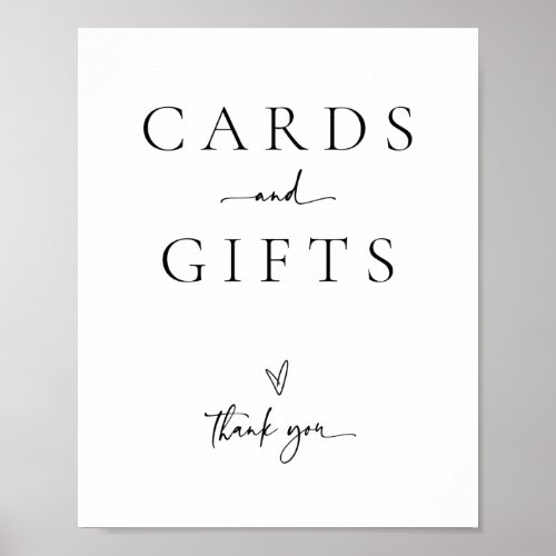 Wedding Gifts Table Sign Cards Table Poster B613