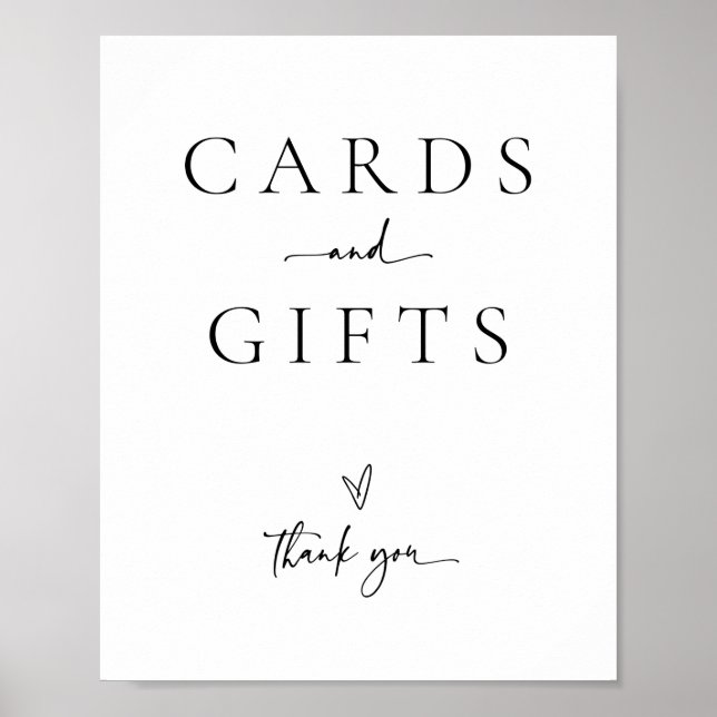 Wedding Gifts Table Sign Cards Table Poster B613 (Front)