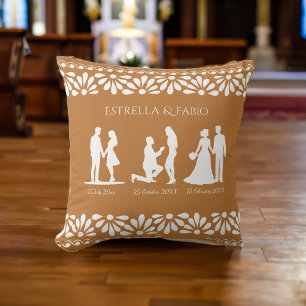 Wedding gifts talavera personalized kneeling throw pillow