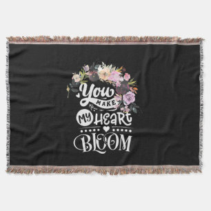 Wedding Gifts   You Make My Heart Bloom Throw Blanket
