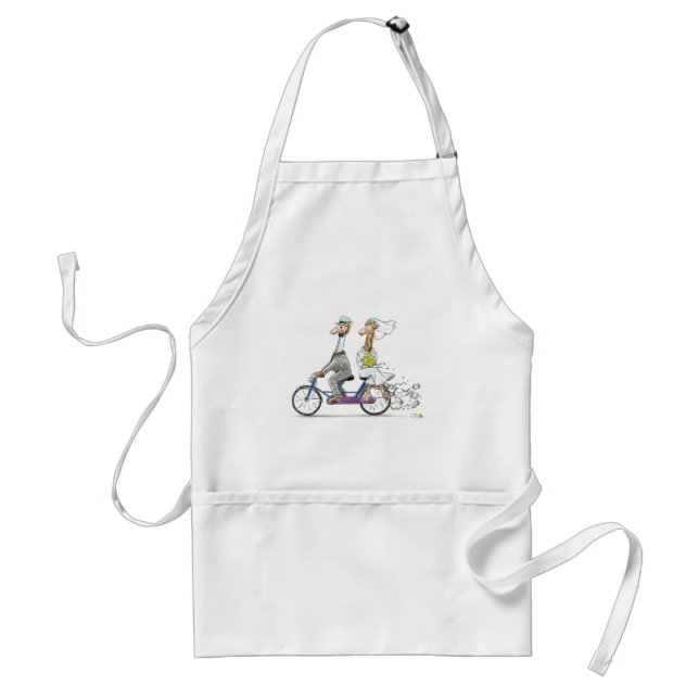 Wedding giraffes adult apron (Front)
