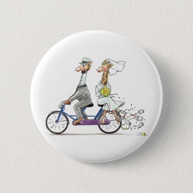 Wedding giraffes button (Front)