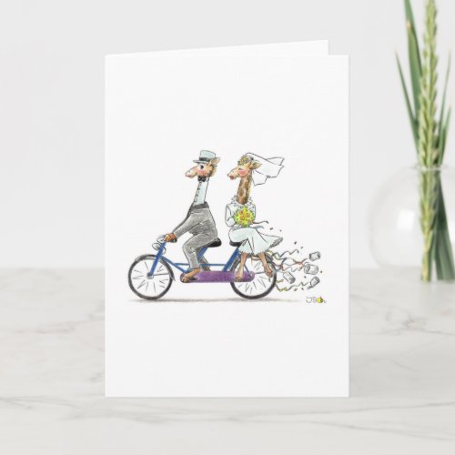 Wedding giraffes card