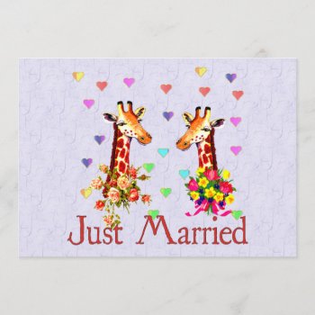 Wedding Giraffes Invitation by orsobear at Zazzle