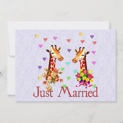 Wedding Giraffes Invitation
