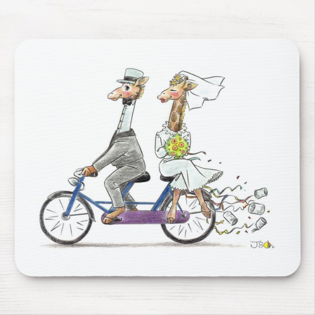 Wedding giraffes mouse pad (Front)
