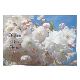 Wedding gits placemats Follow Your Heart Blossoms