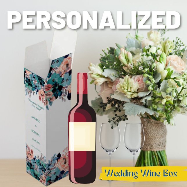 Wedding Giveaway Wine Box - Floral (Creator Uploaded)