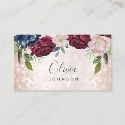 Wedding Glam Hair  Make Up Artist Business Card