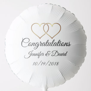 Wedding Gold Hearts Balloon