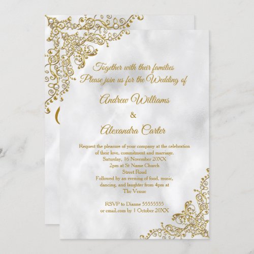 Elegant Gold Wedding Invitations for Affordable Ceremony (2022)