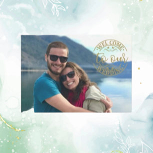 Wedding Gold Modern Wedding  Enclosure Card