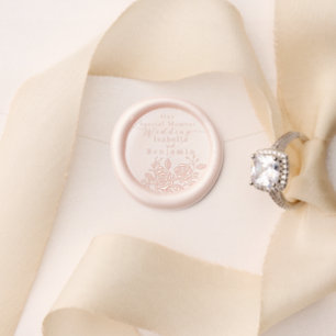 Wedding Gold Rose Black Wax Seal Stamp