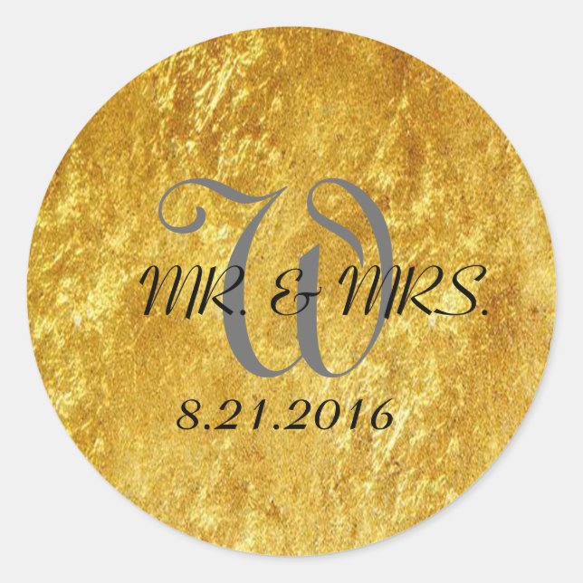 Wedding Gold Stickers (Front)