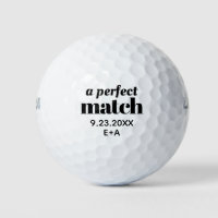 Wedding Golf Balls Perfect Match Personalized
